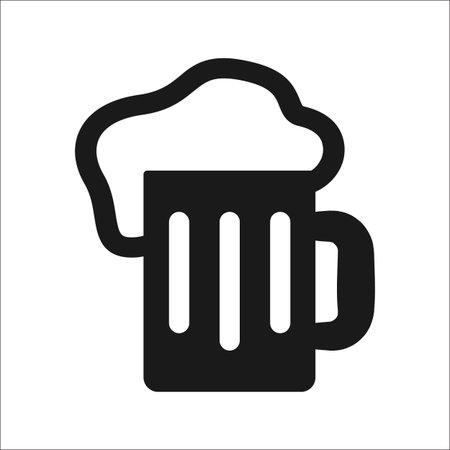 Pub The glass of beer or kvass symbol sign simple icon on backgroundのイラスト素材