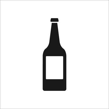 Beer bottle symbol sign simple icon on backgroundのイラスト素材