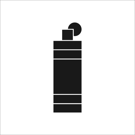 Modern hand grenade symbol sign silhouette icon on backgroundのイラスト素材