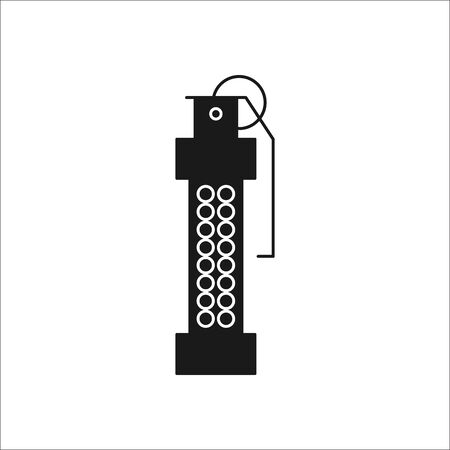 Smoke grenade symbol sign silhouette icon on backgroundのイラスト素材