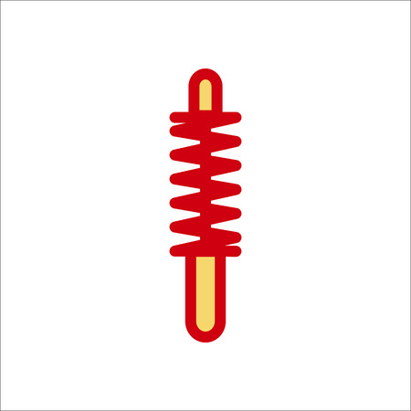 Bike bicycle shock absorber symbol sign flat icon on backgroundのイラスト素材
