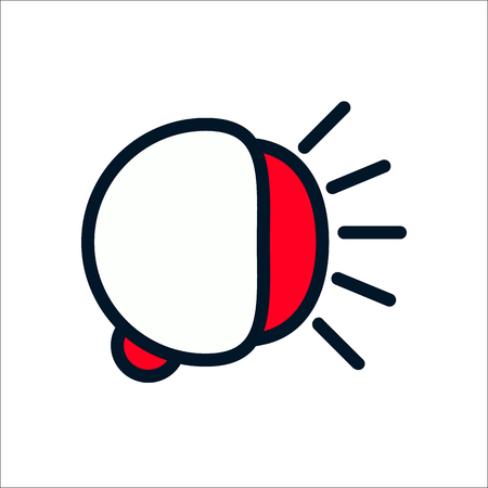 Bike bicycle light beam symbol sign flat icon on backgroundのイラスト素材