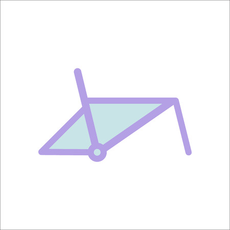 Bike bicycle frame symbol sign flat icon on backgroundのイラスト素材