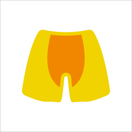 Bike bicycle tight cycling shorts symbol sign flat icon on backgroundのイラスト素材