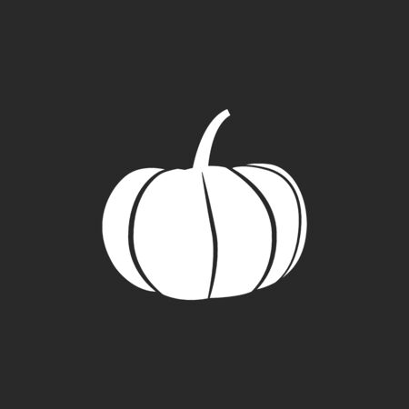 Pumpkin symbol sign simple icon on backgroundのイラスト素材