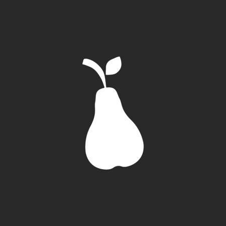 Pear symbol sign simple icon on backgroundのイラスト素材