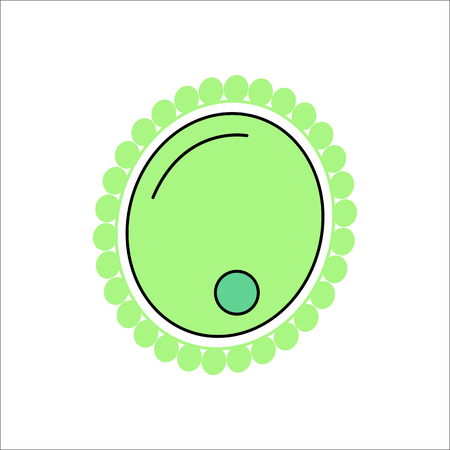 Bacteria virus flat sign symbol icon on backgroundのイラスト素材