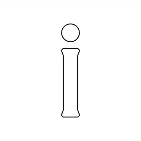 i Information symbol sign line icon on backgroundのイラスト素材