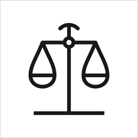 Scales symbol sign line icon on backgroundのイラスト素材