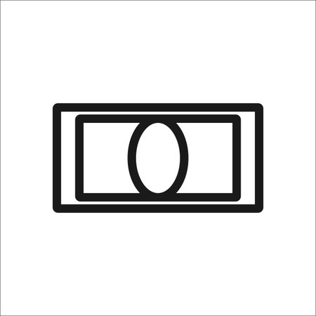 Money banknote symbol sign line icon on backgroundのイラスト素材