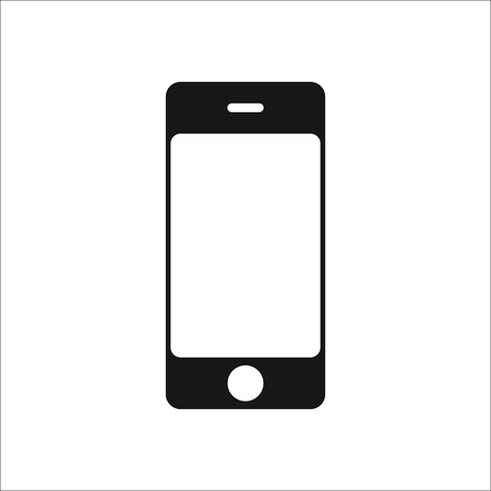 Phone Smartphone symbol sign silhouette icon on backgroundのイラスト素材