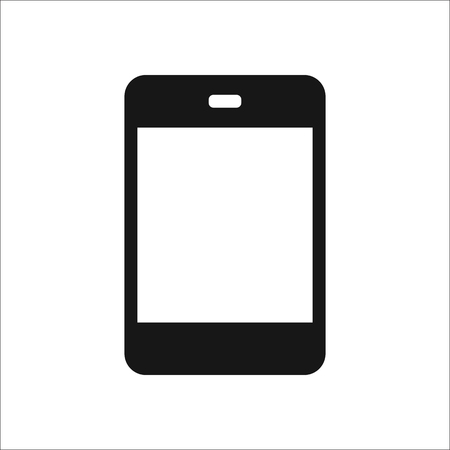 Phone Smartphone symbol sign silhouette icon on backgroundのイラスト素材