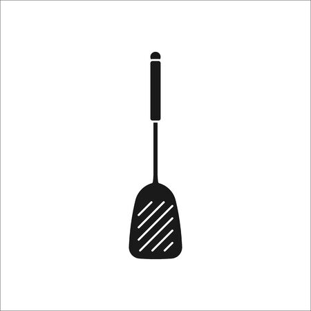 Kitchen scoop symbol sign silhouette icon on backgroundのイラスト素材