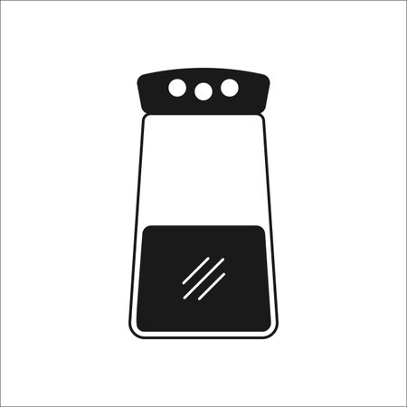 Salt or pepper symbol sign line icon on backgroundのイラスト素材