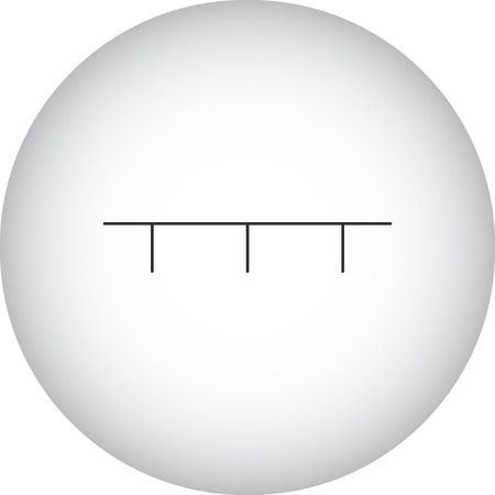 Skateboard rail symbol sign silhouette icon on backgroundのイラスト素材