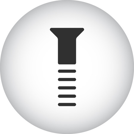 Screw or bolt symbol sign silhouette icon on backgroundのイラスト素材