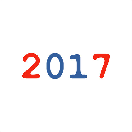 2017 Calendar front flat icon vector on background