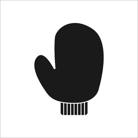 Mitten or gauntlet symbol sign silhouette icon on backgroundのイラスト素材