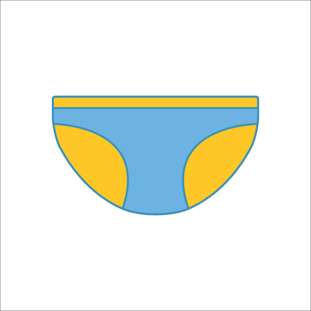 Swimming wear or trunks symbol simple flat icon on backgroundの写真素材