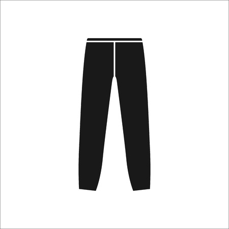 Joggers trousers or pants symbol simple silhouette icon on backgroundの写真素材