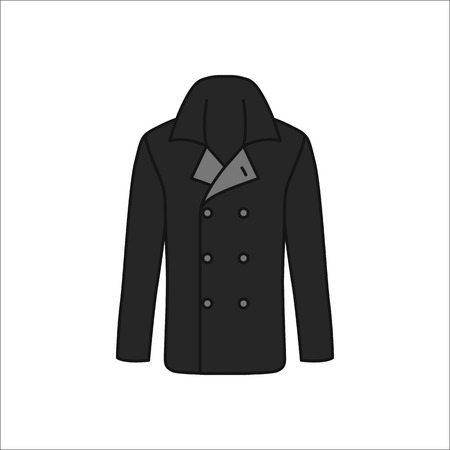 Men coat symbol simple flat icon on backgroundのイラスト素材