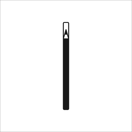 Eyebrow or makeup symbol simple silhouette icon on backgroundのイラスト素材
