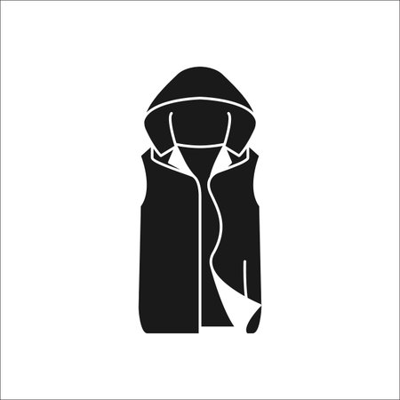 Women vest simple silhouette icon on backgroundのイラスト素材