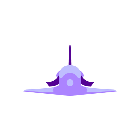 Space shuttle simple flat logo icon on backgroundのイラスト素材