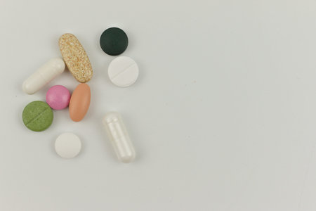 Close up of a pile of assorted medicines