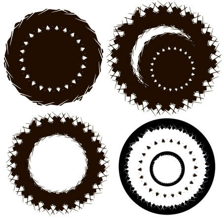 curly carved circles for patternsのイラスト素材