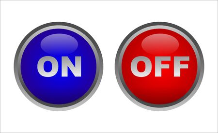 set icon button on offのイラスト素材