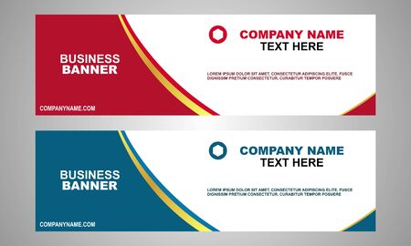 business banner template red blueのイラスト素材