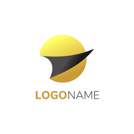 yellow ball vector logoのイラスト素材