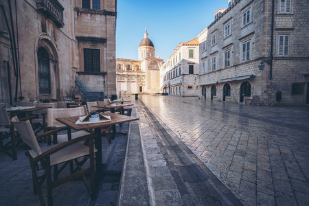 Dubrovnik Cathedral and Dubrovnik Museums in the old town of Dubrovnik , Croatia - Prominent travel destination of Croatia.の写真素材