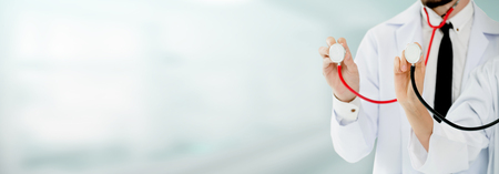 Doctor working with another doctor in the hospital. Healthcare and medical service.の写真素材