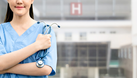 Professional doctor at the hospital. Medical healthcare business and doctor service.の写真素材