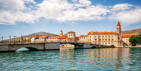 The old town of Trogir in Dalmatia, Croatia, Europe. Trogir is the historical town attracting...