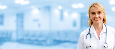 Senior woman doctor working in the hospital. Medical healthcare and doctor service.の写真素材