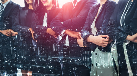 Human Resources Recruitment and People Networking Concept. Modern graphic interface showing...