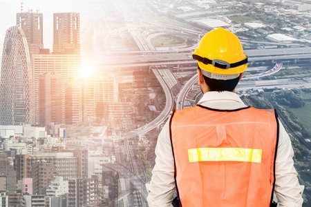 Industry worker or engineer working on industry project at work site. Engineering people solution...