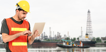 Industry worker or engineer working on industry project at work site. Engineering people solution...