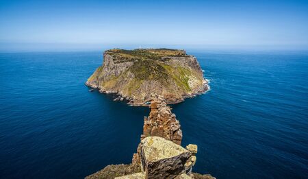 Beautiful coast landscape of Tasman National Park in Tasman peninsula, Tasmania, Australia.の写真素材