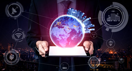 5G Communication Technology Wireless Internet Network for Global Business Growth, Social Media,...