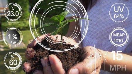 Smart digital agriculture technology by futuristic sensor data collection management by artificial...