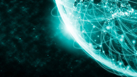 Global network modern creative telecommunication and internet connection. Concept of 5G wireless...