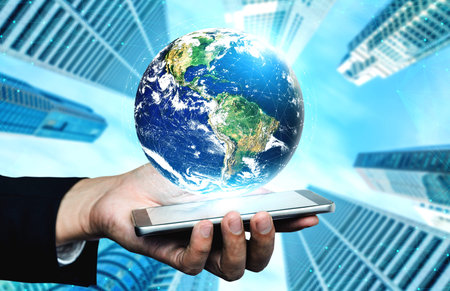 5G Communication Technology Wireless Internet Network for Global Business Growth, Social Media,...