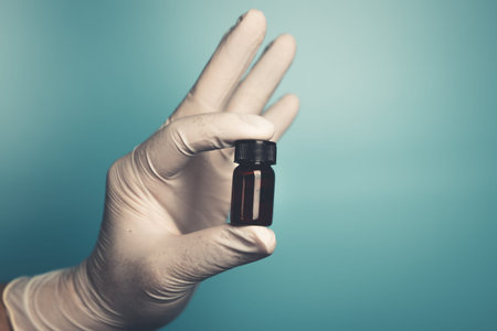 Coronavirus COVID-19 medical test vaccine research and development concept. Scientist in laboratory study and analyze scientific sample of Coronavirus antibody to produce drug treatment for COVID-19.の写真素材