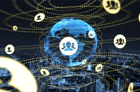 The modern creative communication and internet network connect in smart city . Concept of 5G...