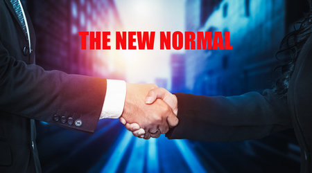 New normal concept effected by COVID 19  that changes our lifestyle to new normal presented in style...