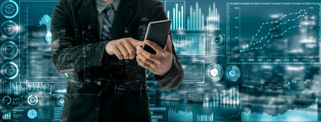 Advanced communication and global internet network connection in smart city . Concept of future 5G...